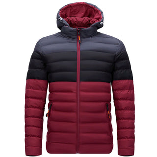 Herren Farbverlauf Steppjacke | Kapuze