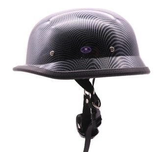 Retro Schwarz Kappe Motorradhelm