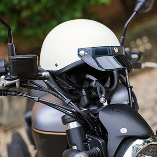 Klassischen Stil Halbschalen-Motorradhelm mit Abnehmbarem Visier