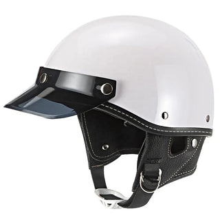 Klassischen Stil Halbschalen-Motorradhelm mit Abnehmbarem Visier