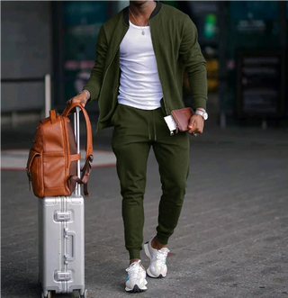 Zweiteiliges Set für Herren mit  Reißverschluss | Schmaler Passform