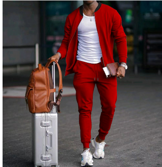 Zweiteiliges Set für Herren mit  Reißverschluss | Schmaler Passform