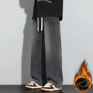 Weite Baggy Jeans in Rauchgrau für Herren | Stilvoll