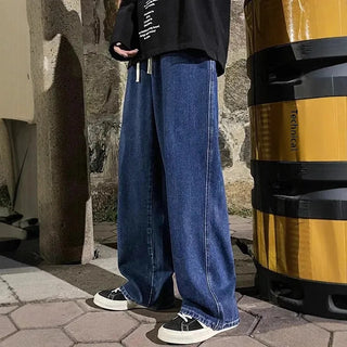 Weite Baggy Jeans mit hohem Bund für Herren | Lässig