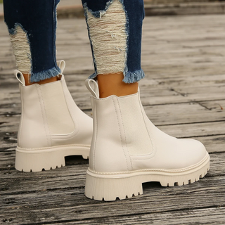 Damen-Chelsea-Winterstiefel mit Plateau und Klobigkeit | Stilvoll