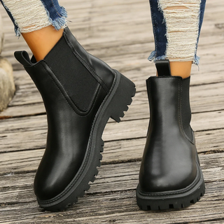 Damen-Chelsea-Winterstiefel mit Plateau und Klobigkeit | Stilvoll