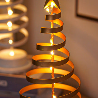 LED-Spiral-Weihnachtsbaum-Tischlampe mit Sternspitze