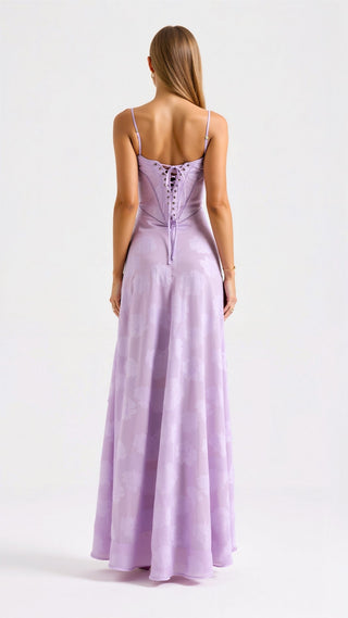 Damen Hochzeitsgäste kleid mit Blumenmuster | Maxi