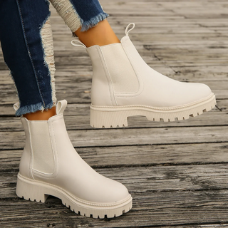 Damen-Chelsea-Winterstiefel mit Plateau und Klobigkeit | Stilvoll