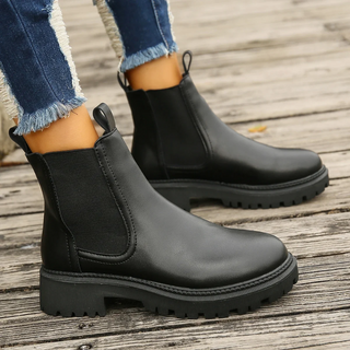 Damen-Chelsea-Winterstiefel mit Plateau und Klobigkeit | Stilvoll