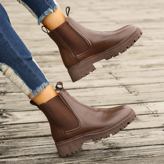 Damen-Chelsea-Winterstiefel mit Plateau und Klobigkeit | Stilvoll