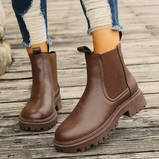Damen-Chelsea-Winterstiefel mit Plateau und Klobigkeit | Stilvoll