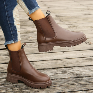Damen-Chelsea-Winterstiefel mit Plateau und Klobigkeit | Stilvoll