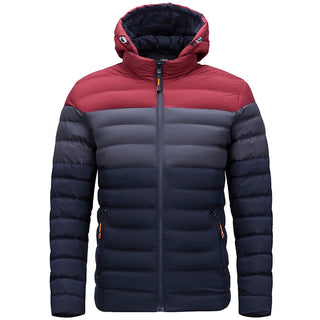 Herren Farbverlauf Steppjacke | Kapuze