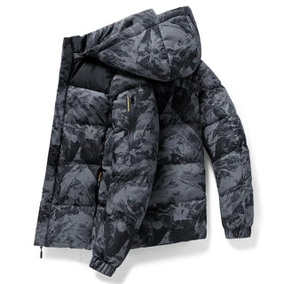 Herren Tarnmuster Ski Jacke | mit Kapuze