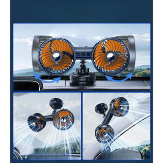 360° Verstellbarer Tragbarer Ventilator Mit Zwei Köpfen