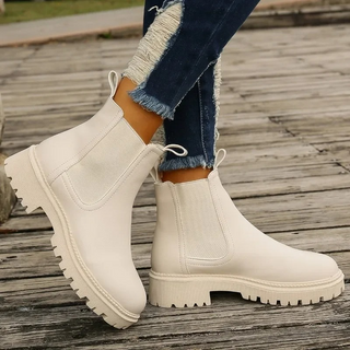 Damen-Chelsea-Winterstiefel mit Plateau und Klobigkeit | Stilvoll