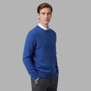 Minimalistischer Herren-Strickpullover | Rundhalsausschnitt