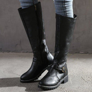 Damen Vintage-Stil Kniehoch Stiefel | Lässig