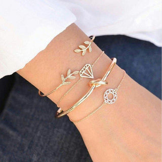 Damen Armband Set Boho Stil – Mit Perlen und Anhängern