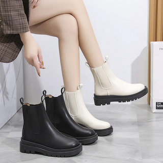 Chunky Chelsea Winter Stiefeletten für Damen | Schlupf