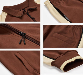 Zweiteiliges Trainingsanzug Set Für Herren | Farbblock