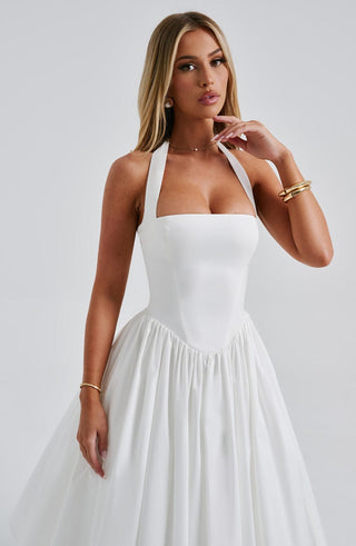 Halterneck-Hochzeitskleid für Damen | Midi