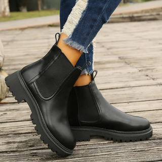 Damen-Chelsea-Winterstiefel mit Plateau und Klobigkeit | Stilvoll
