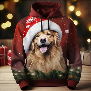 Herren Tiermotive Weihnachts Kapuzenpullover | Winter