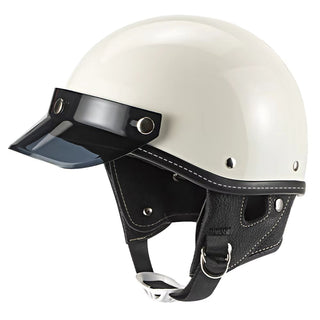 Klassischen Stil Halbschalen-Motorradhelm mit Abnehmbarem Visier