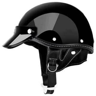 Klassischen Stil Halbschalen-Motorradhelm mit Abnehmbarem Visier