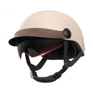 Vintage-Stil Halbgesichts Helm mit Sonnenblende