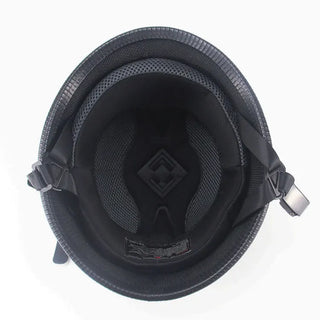 Retro Schwarz Kappe Motorradhelm