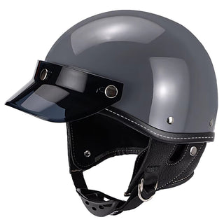 Klassischen Stil Halbschalen-Motorradhelm mit Abnehmbarem Visier