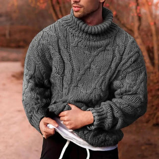 Grobstrickpullover für Herren | Rollkragen