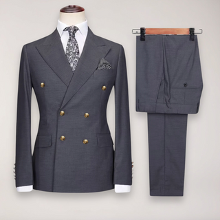 Klassisch Zweireihiger Herrenanzug | Zweiteilig
