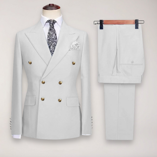 Klassisch Zweireihiger Herrenanzug | Zweiteilig