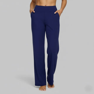 Damen Hoch Tailliert Yogahose | Weites Bein