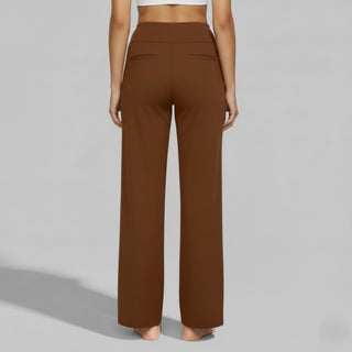 Damen Hoch Tailliert Yogahose | Weites Bein