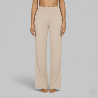 Damen Hoch Tailliert Yogahose | Weites Bein