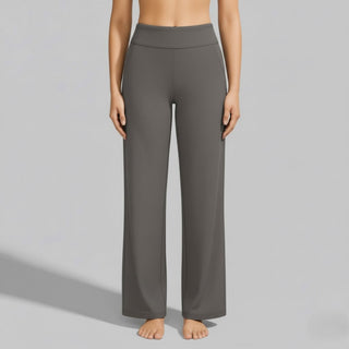 Damen Hoch Tailliert Yogahose | Weites Bein