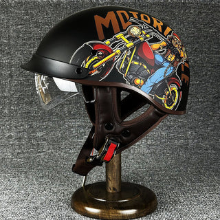 Halber Motorradhelm Im Retro Stil Für Herren