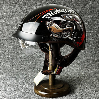 Halber Motorradhelm Im Retro Stil Für Herren