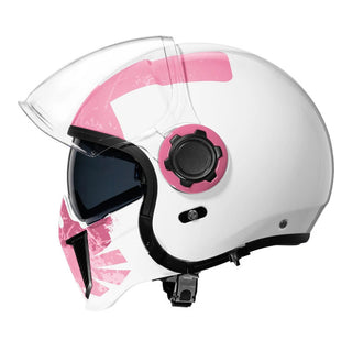 Modularer Vintage Motorradhelm Mit Doppelvisier