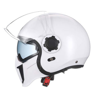 Modularer Vintage Motorradhelm Mit Doppelvisier