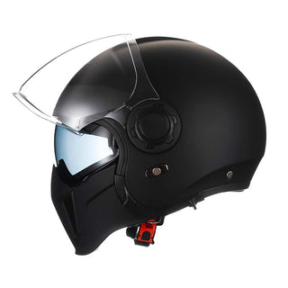 Modularer Vintage Motorradhelm Mit Doppelvisier