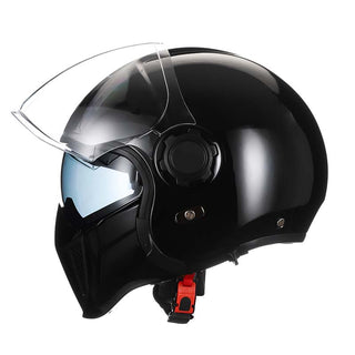 Modularer Vintage Motorradhelm Mit Doppelvisier