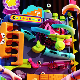 Mehrschichtiges Montessori-Lernspielzeug mit Rollender Kugelbahn