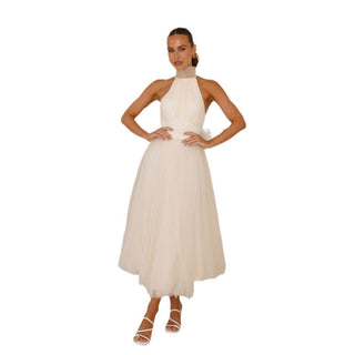 Damen-Hochzeitsgäste mit Neckholder | Midi