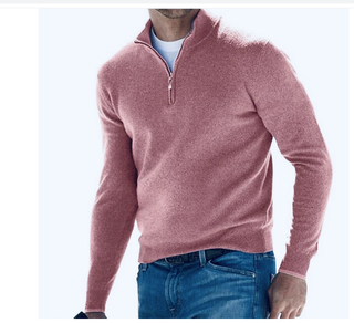 Herren Viertelreißverschluss Pullover | Schmale Passform